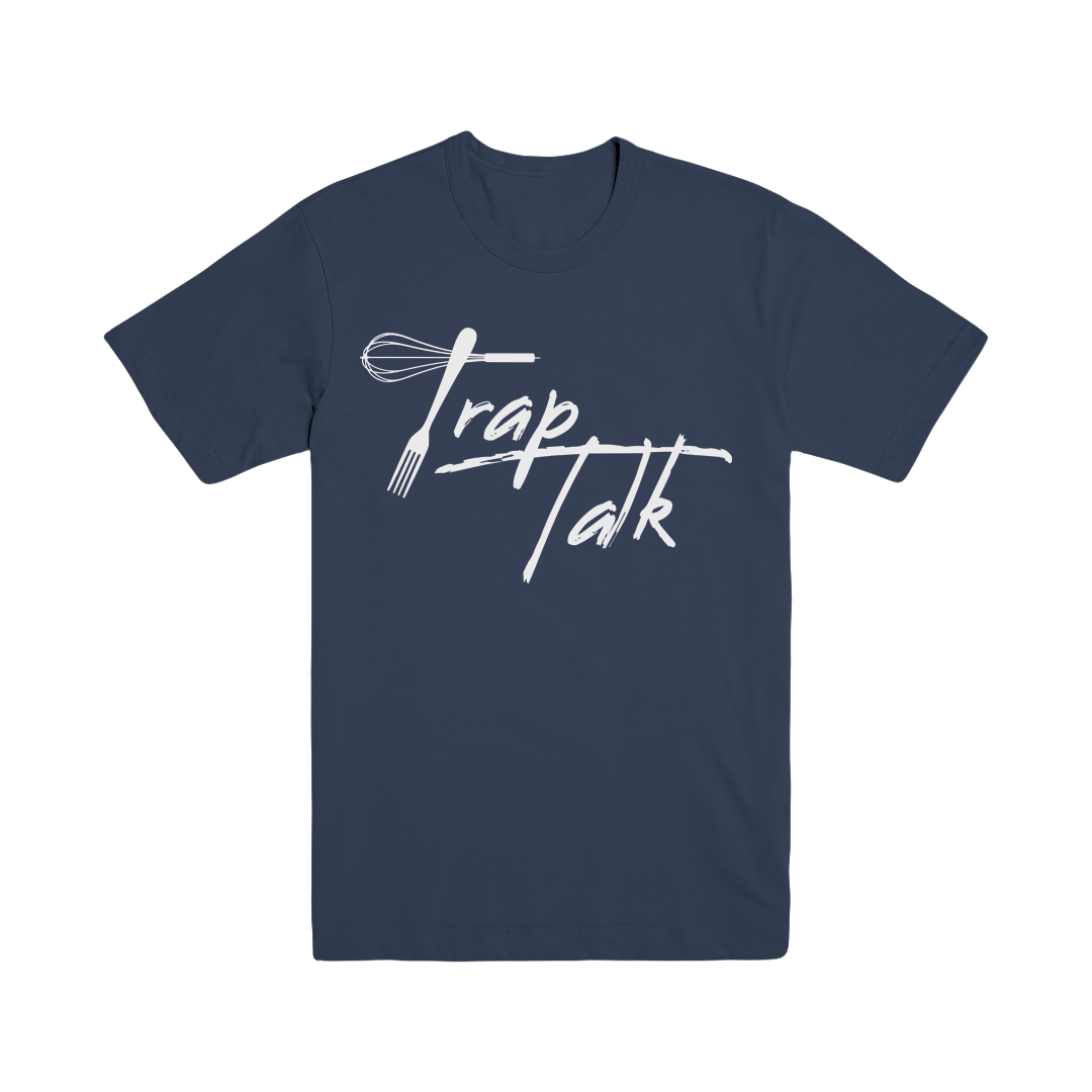 Trap Talk Tee (Navy & White)