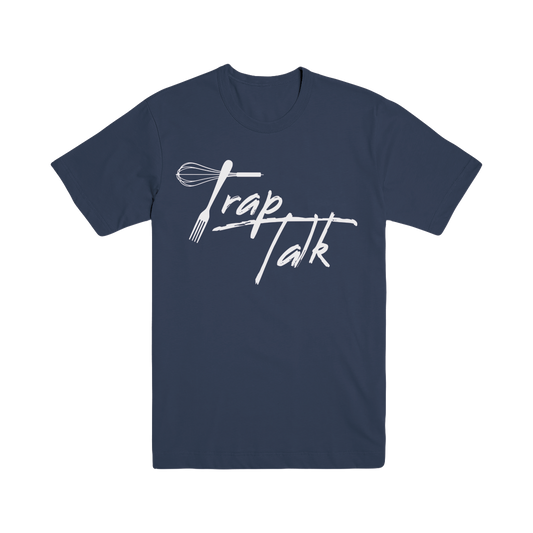 Trap Talk Tee (Navy & White)